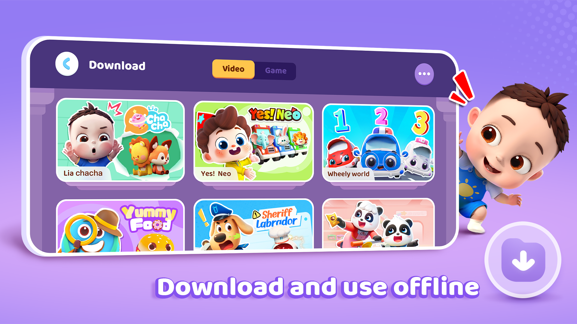 اسکرین شات 3 برنامه BabyBus TV:Kids Videos & Games