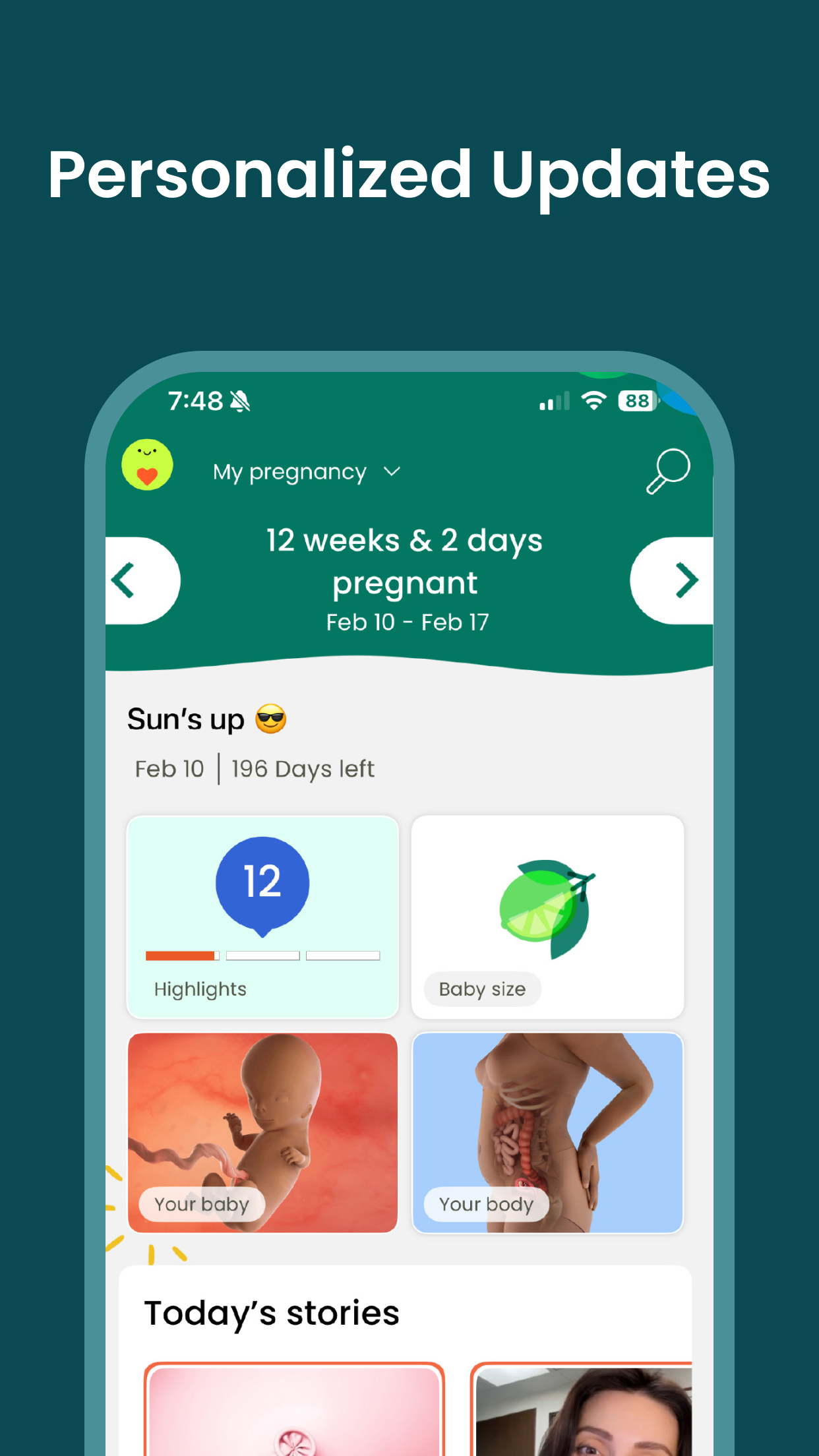 اسکرین شات 1 برنامه Pregnancy App & Baby Tracker