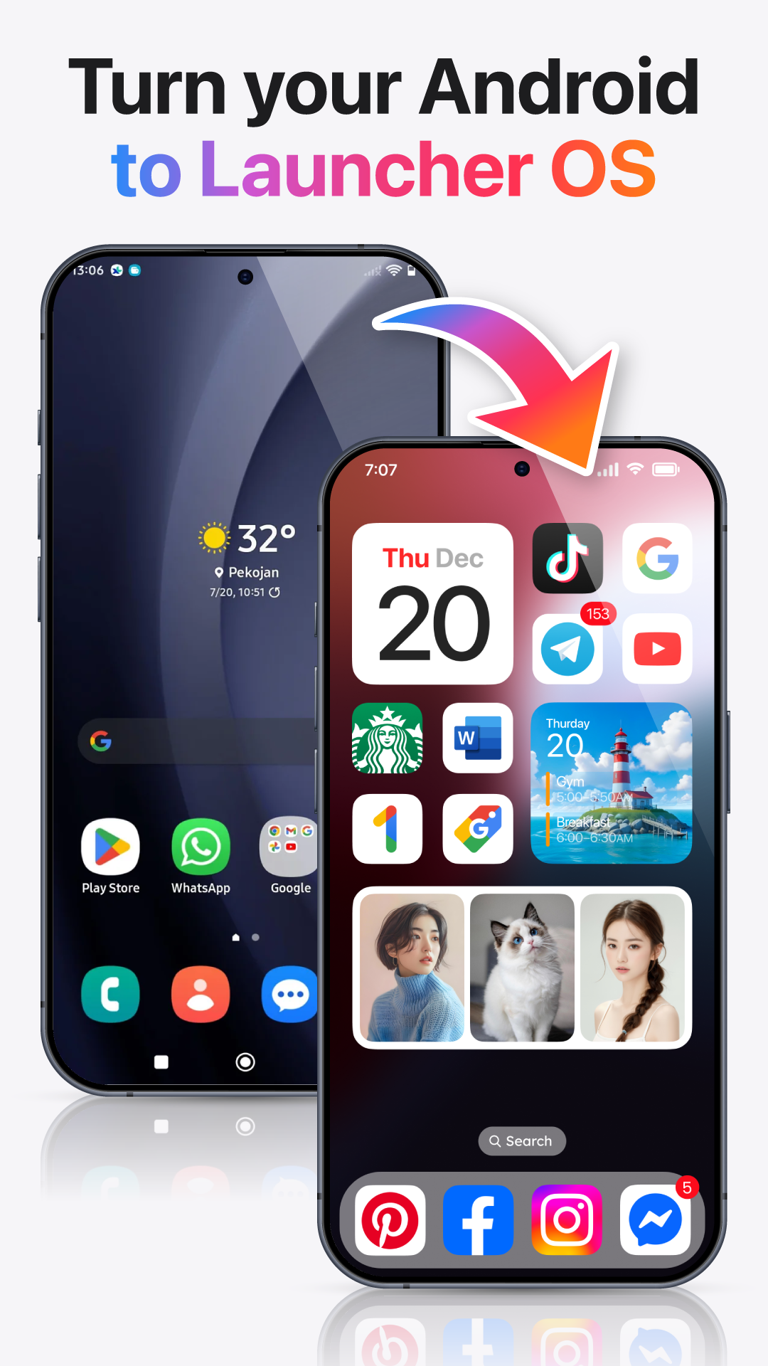 اسکرین شات 2 برنامه Launcher OS™