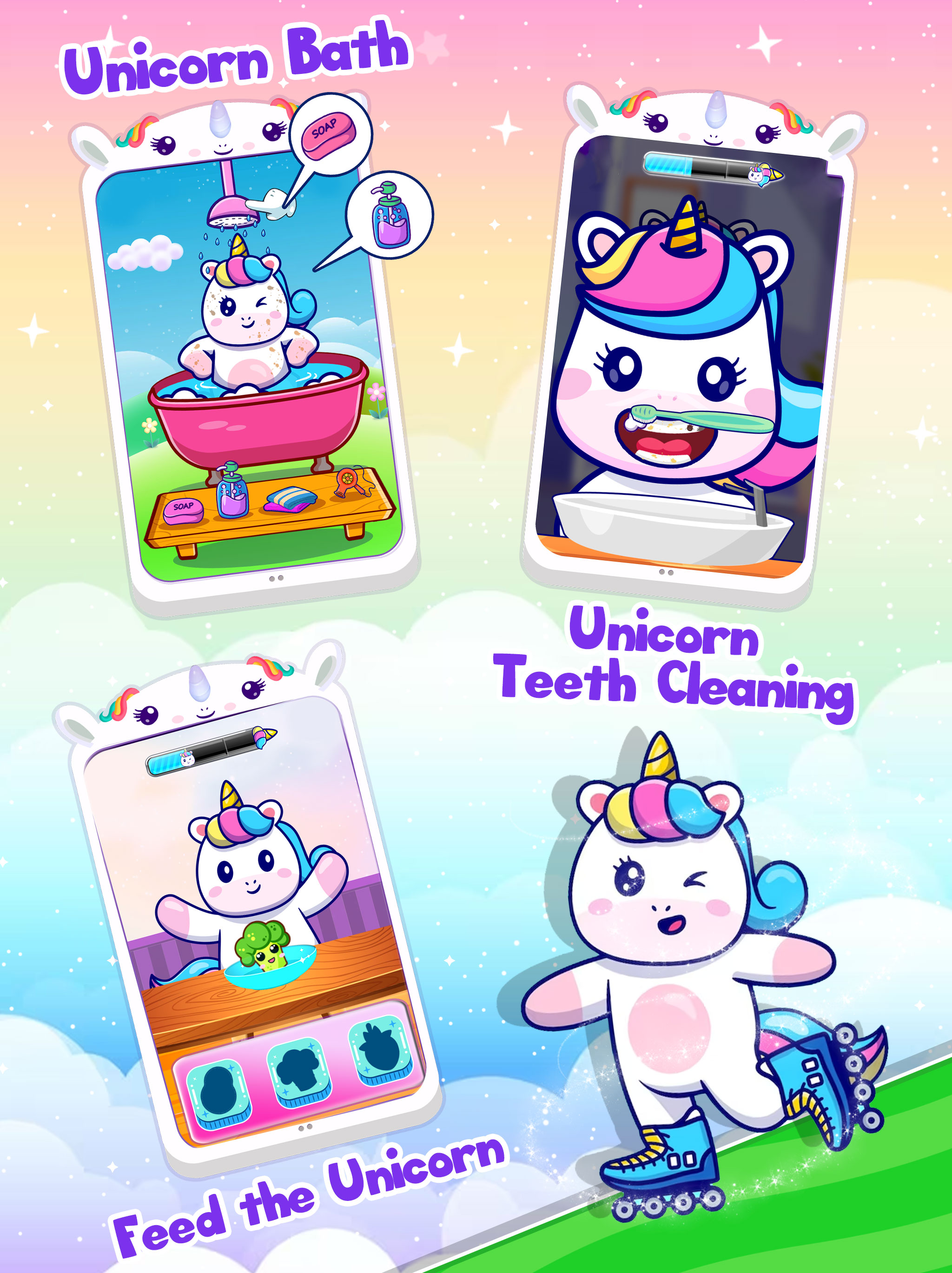 اسکرین شات 4 بازی Baby Unicorn Phone For Kids