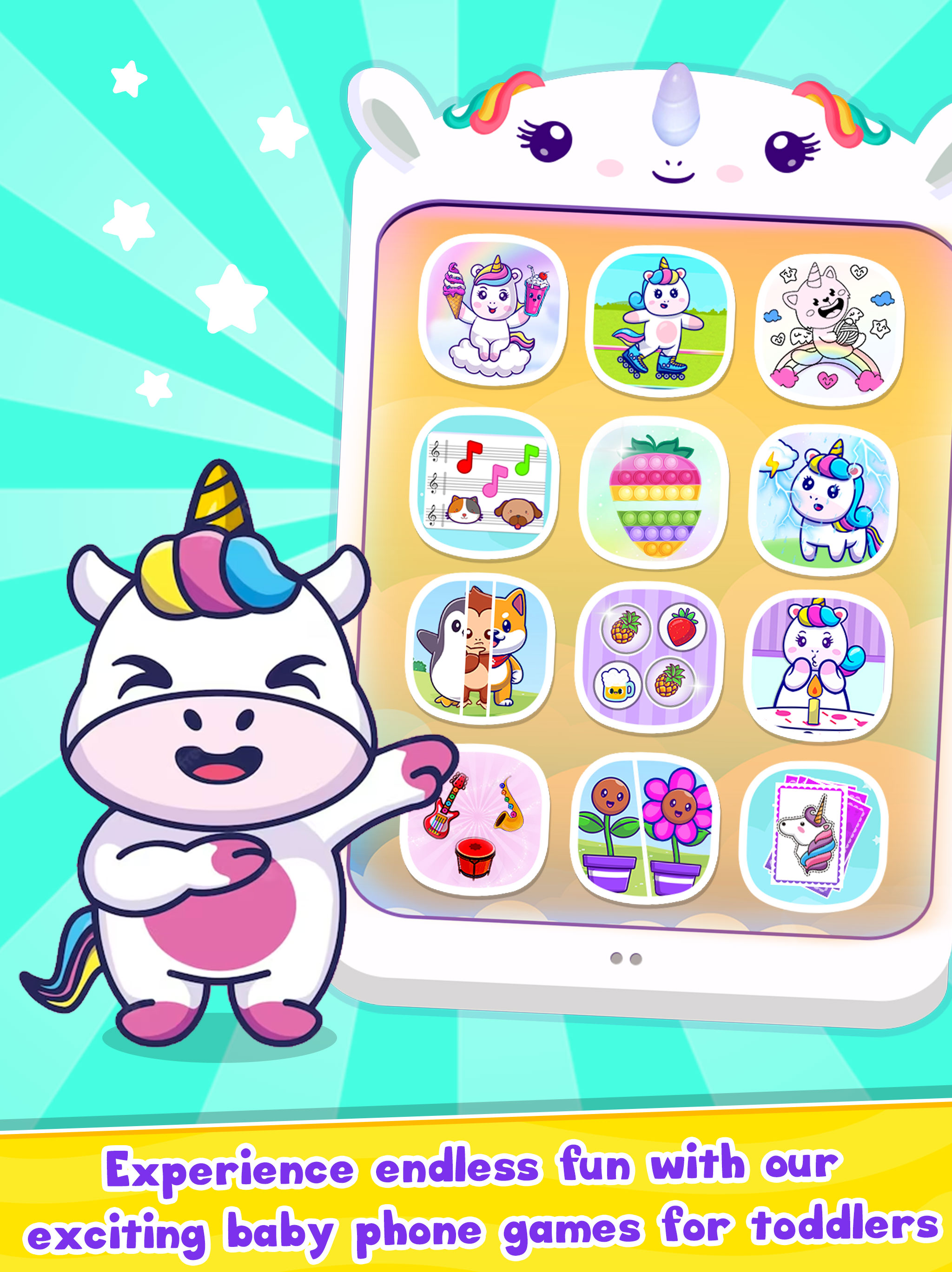 اسکرین شات 8 بازی Baby Unicorn Phone For Kids