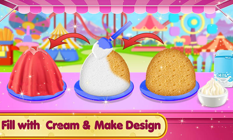 اسکرین شات 4 بازی Doll Ice Cream Cake Baking