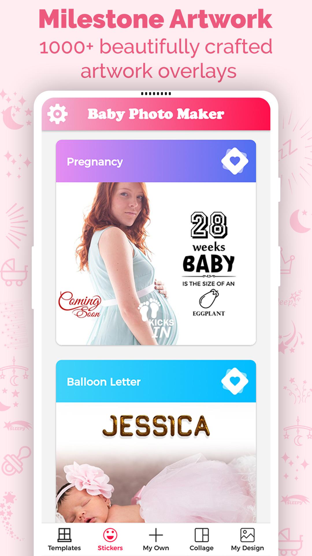 اسکرین شات 4 برنامه Baby Photo Maker, Pregnancy Ph
