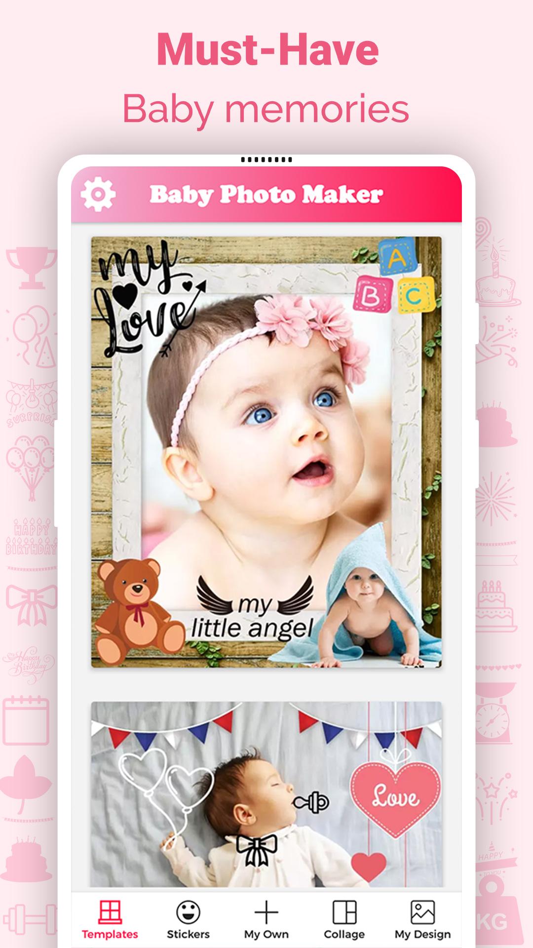 اسکرین شات 1 برنامه Baby Photo Maker, Pregnancy Ph