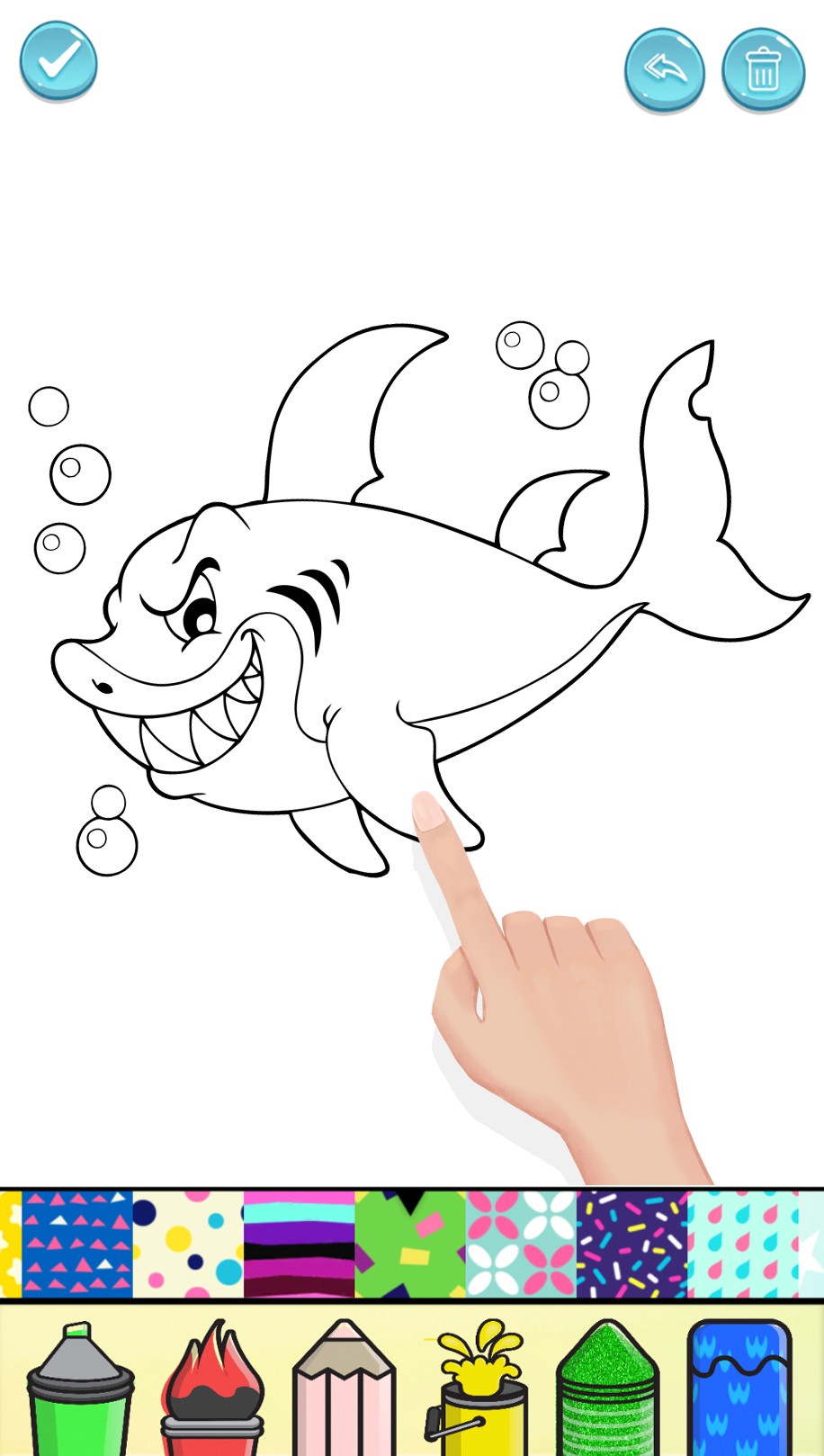 اسکرین شات 4 برنامه Baby Shark Glitter Coloring
