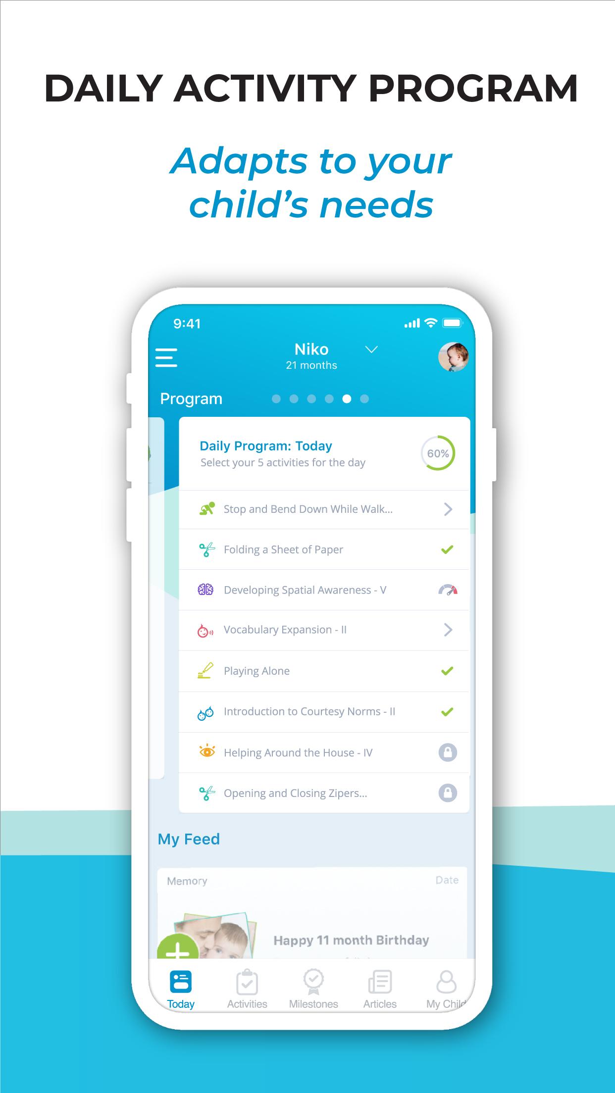 اسکرین شات 3 برنامه BabySparks - Development Activ