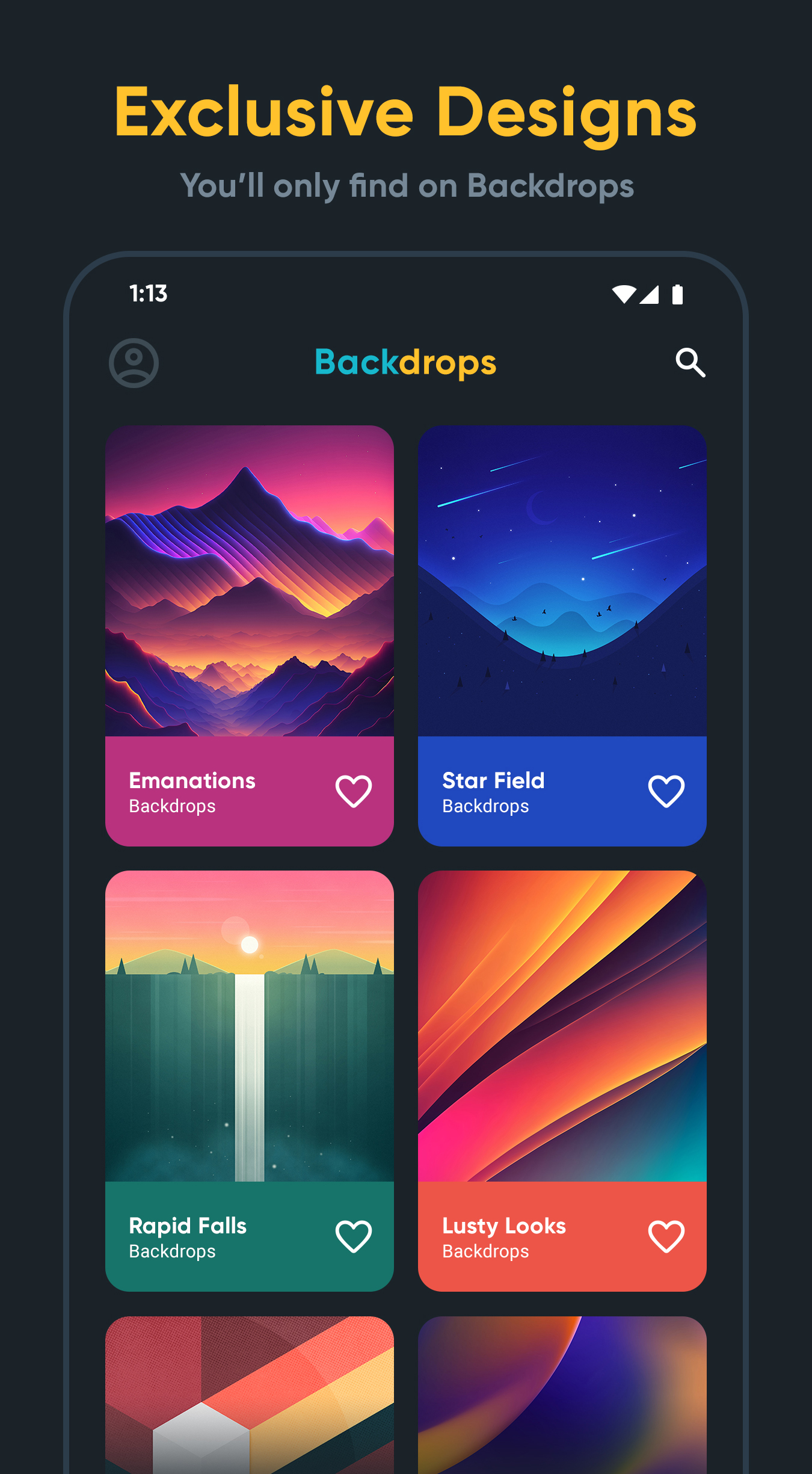 اسکرین شات 2 برنامه Backdrops - Wallpapers