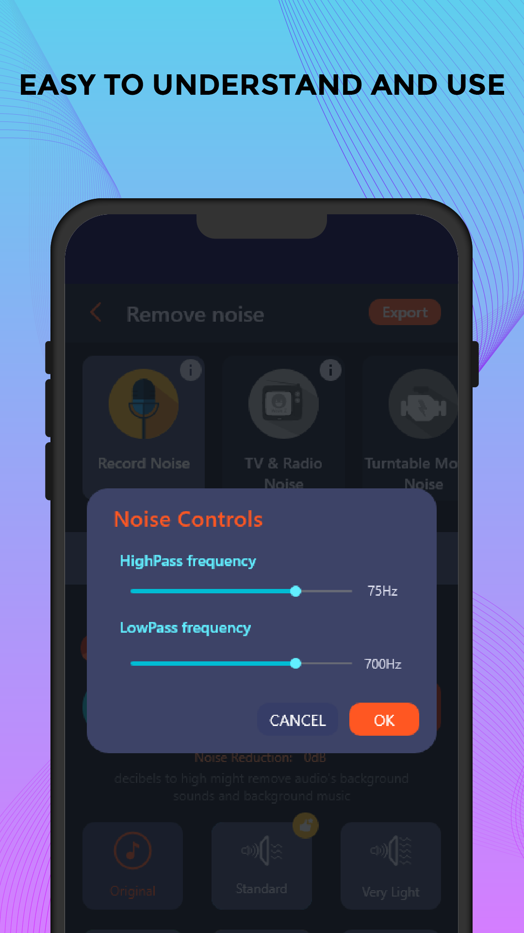 اسکرین شات 4 برنامه Remove noise: Reduce noise mp3