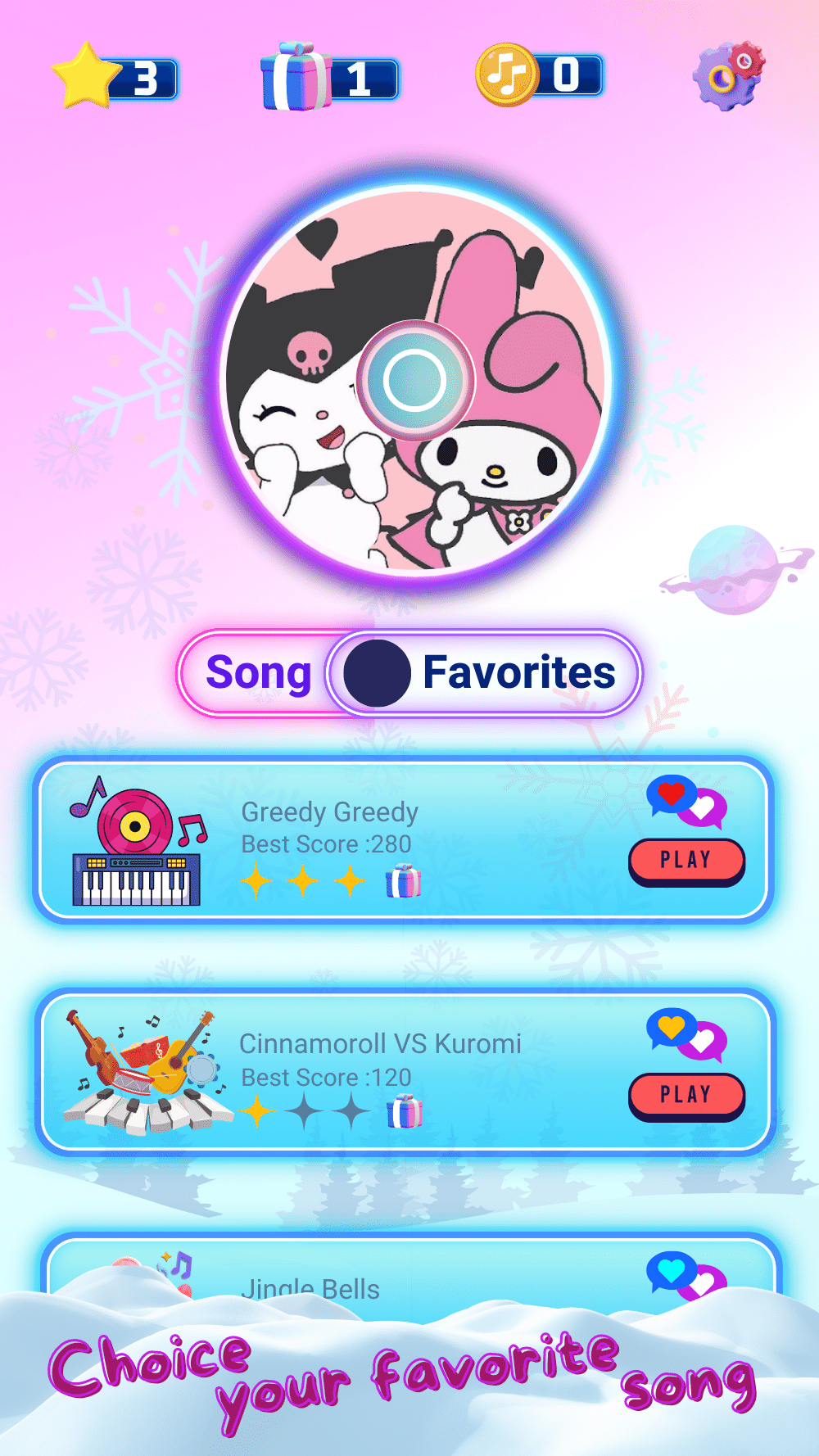 اسکرین شات 1 بازی Kuromi Piano Game