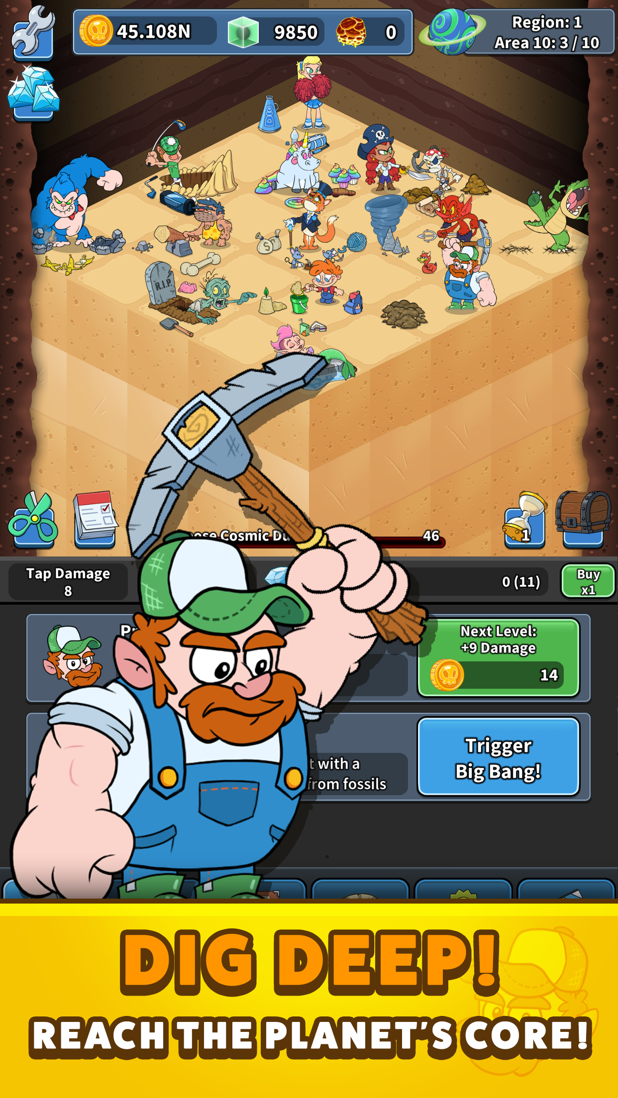 اسکرین شات 2 بازی Tap Tap Dig 2: Idle Mine Sim