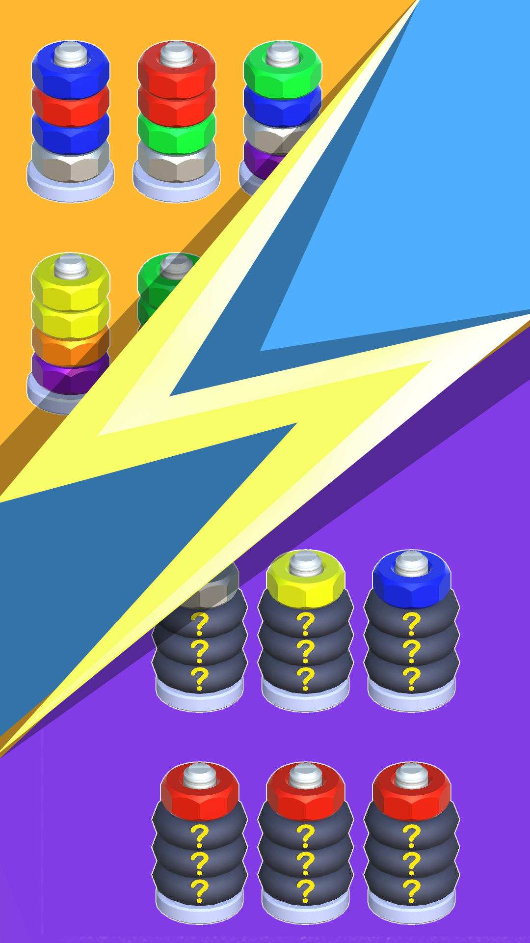 اسکرین شات 2 بازی Color Screw Sort: Nuts & Bolts