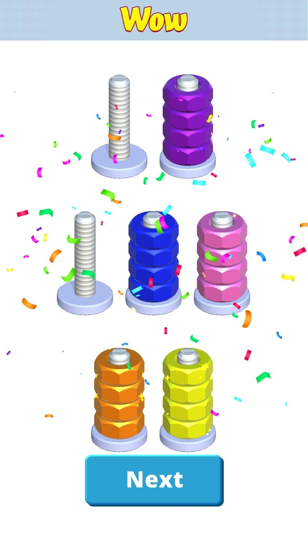 اسکرین شات 1 بازی Color Screw Sort: Nuts & Bolts