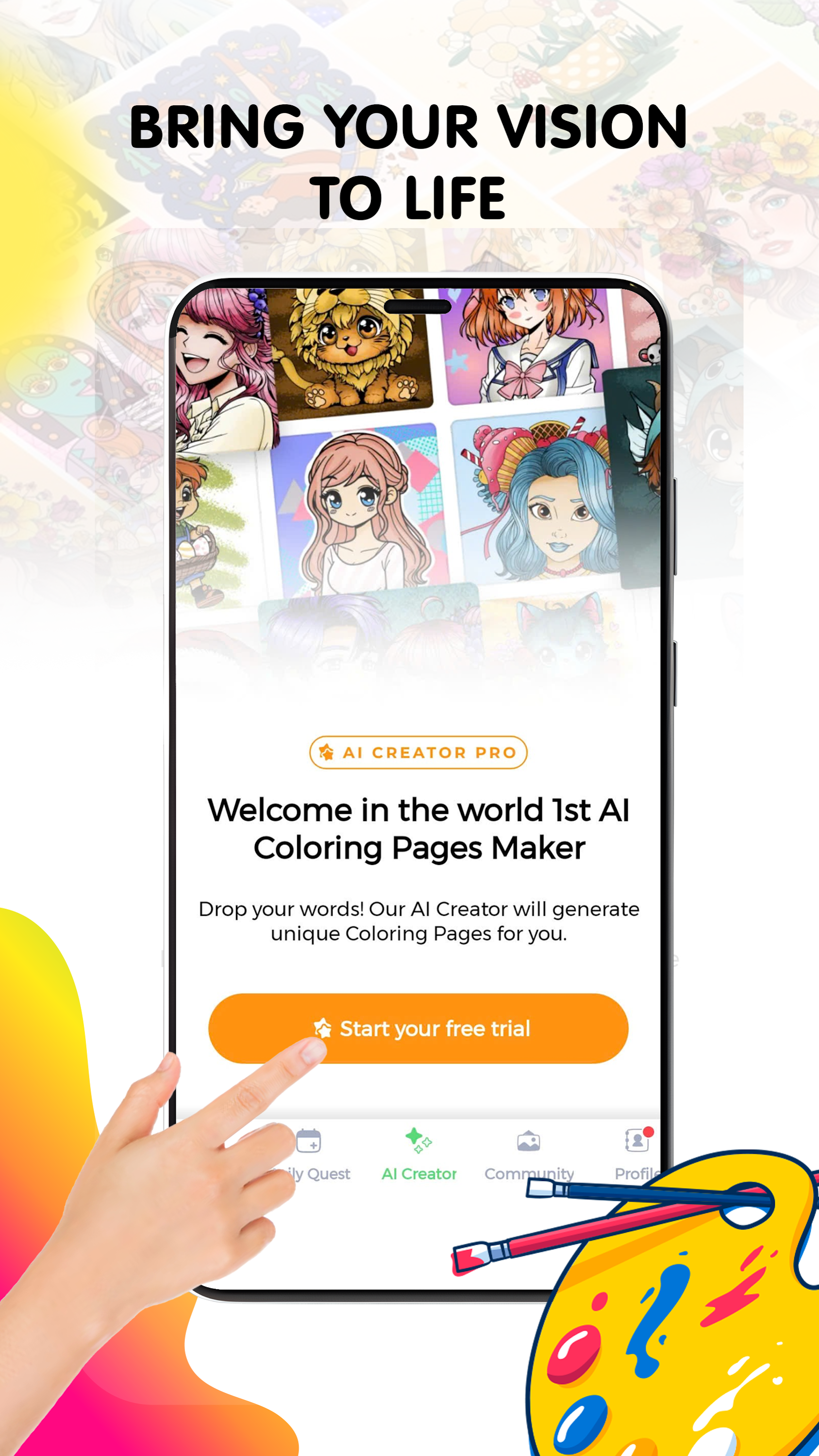 اسکرین شات 4 برنامه Pop Color: Paint & Color Joy