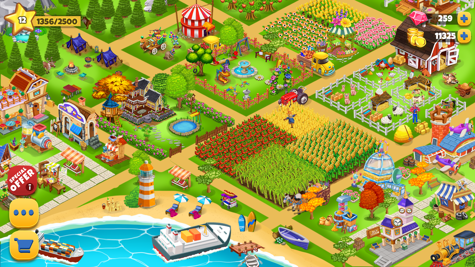 اسکرین شات 1 بازی Farm Day Farming Offline Games