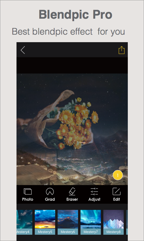 اسکرین شات 1 برنامه BlendPic photo blend  Pro