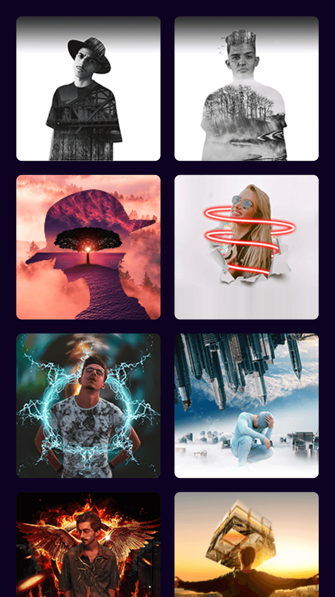 اسکرین شات 5 برنامه Blend Pic: Photo Blender Mix