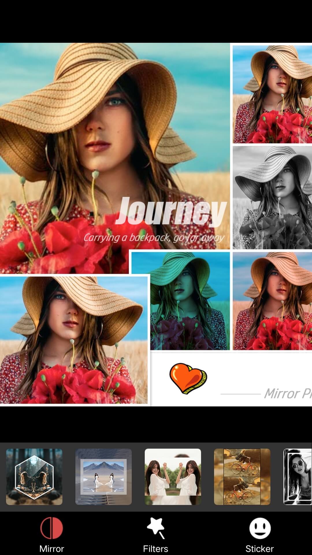 اسکرین شات 3 برنامه MirrorPic Mirror Photo Editor