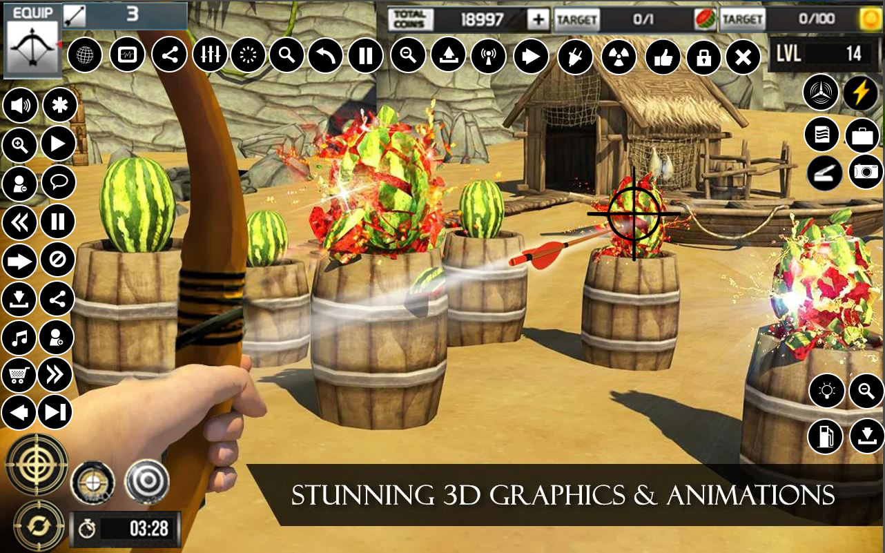 اسکرین شات 2 بازی Watermelon Archery Games 3D