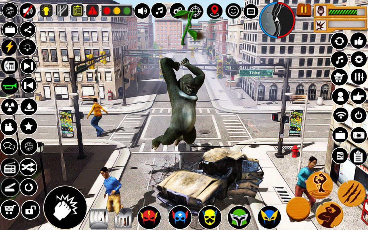 اسکرین شات 1 بازی Angry Gorilla City Attack