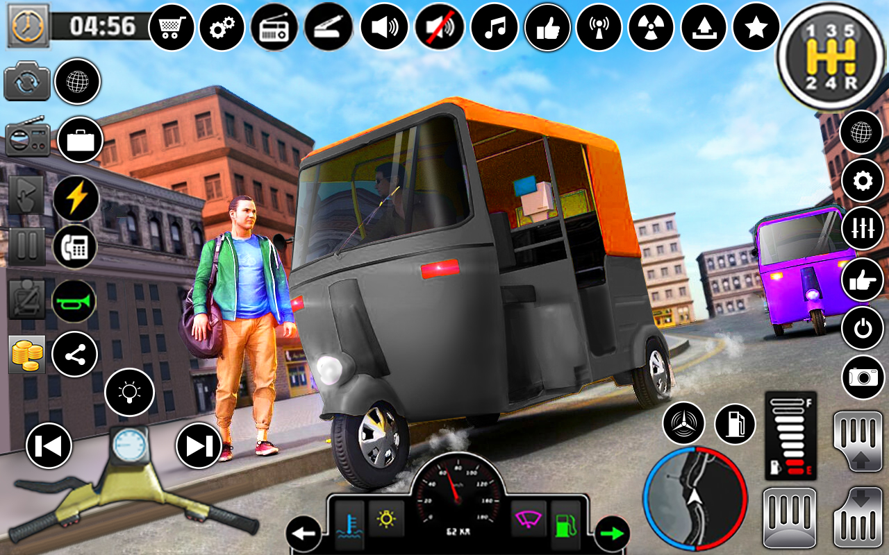 اسکرین شات 4 برنامه Tuk Tuk Rickshaw Driving Games