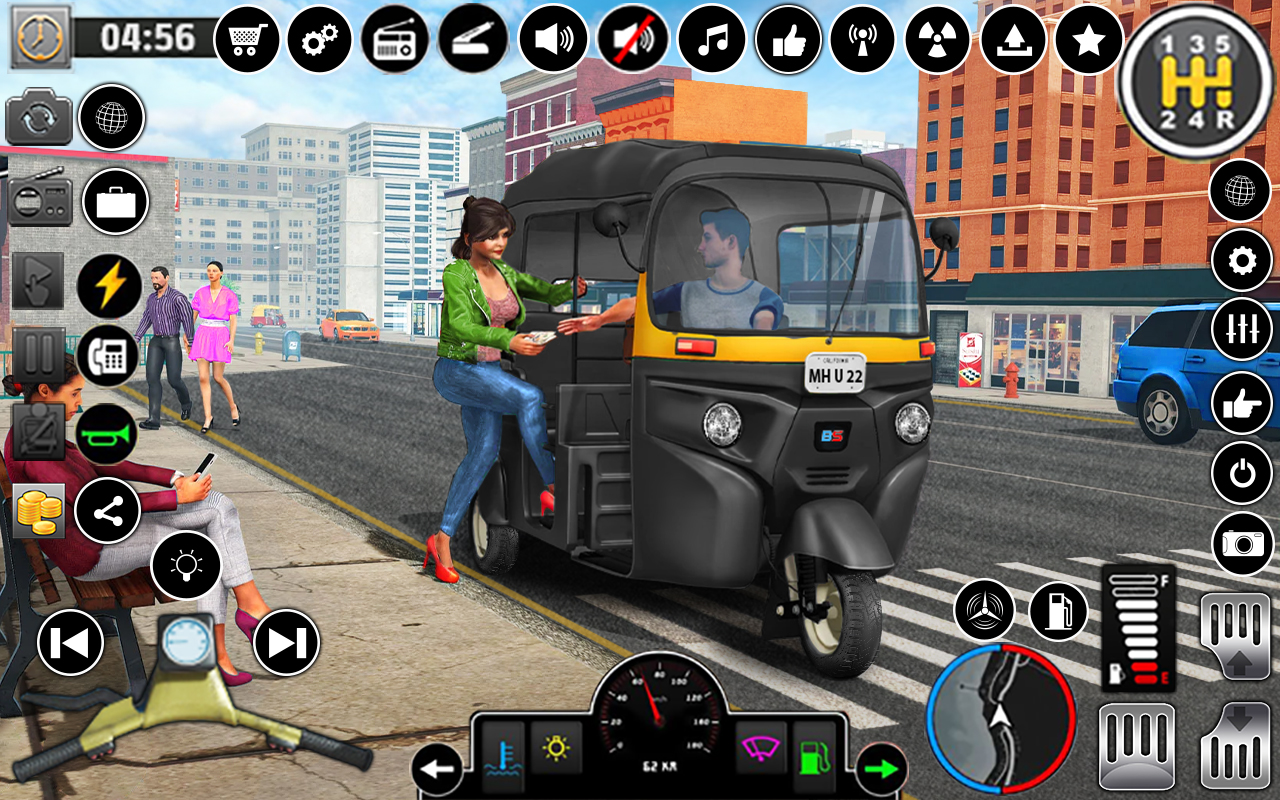 اسکرین شات 2 برنامه Tuk Tuk Rickshaw Driving Games