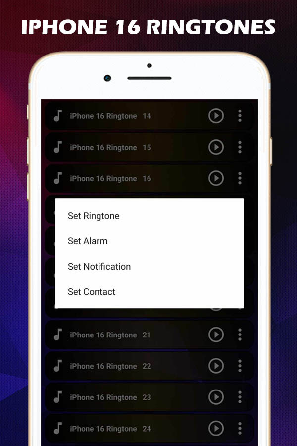 اسکرین شات 4 برنامه iPhone 16 Ringtones