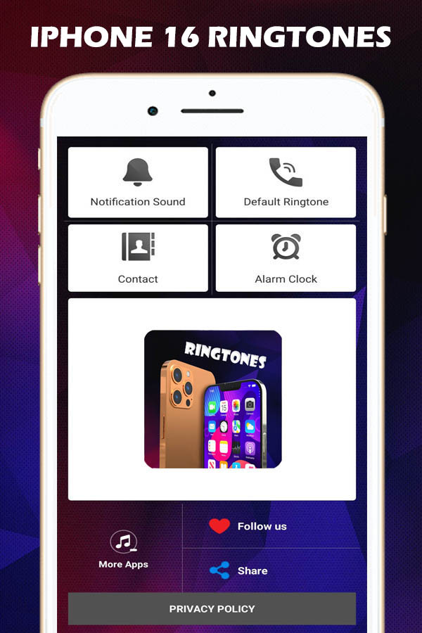 اسکرین شات 5 برنامه iPhone 16 Ringtones