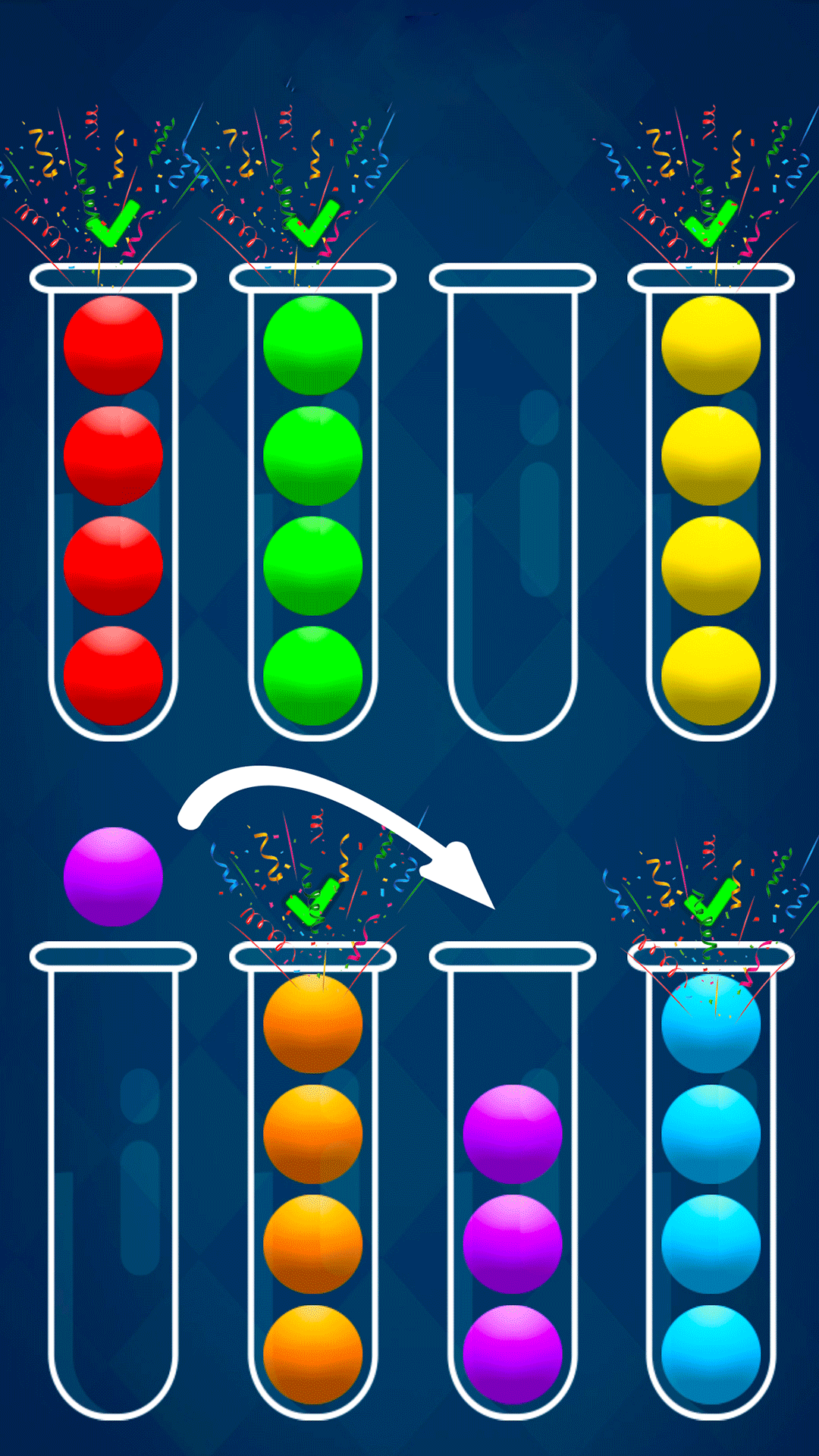 اسکرین شات 5 بازی Ball Sort : Color Puzzle Game