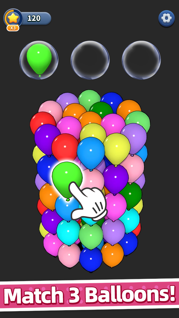 اسکرین شات 1 بازی Balloon Triple Match: Match 3D