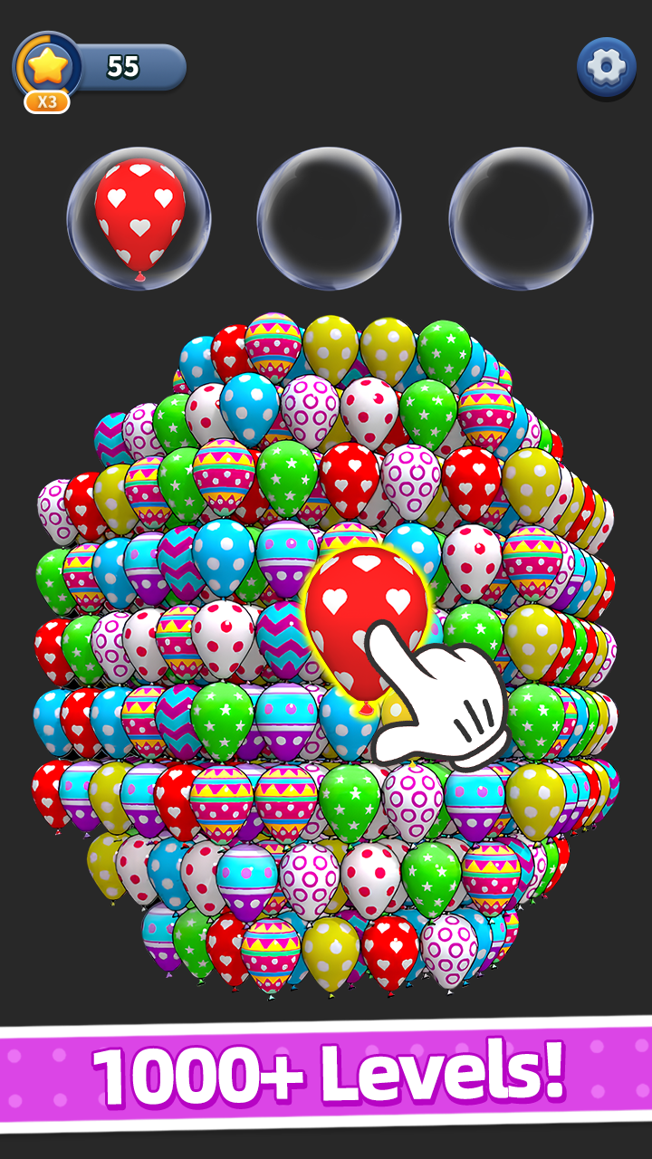 اسکرین شات 4 بازی Balloon Triple Match: Match 3D