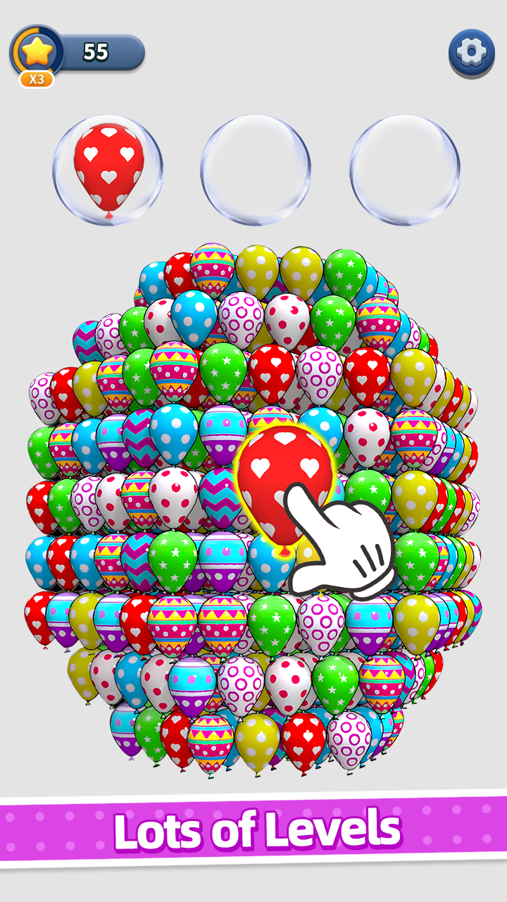 اسکرین شات 5 بازی Balloon Triple Match: Match 3D