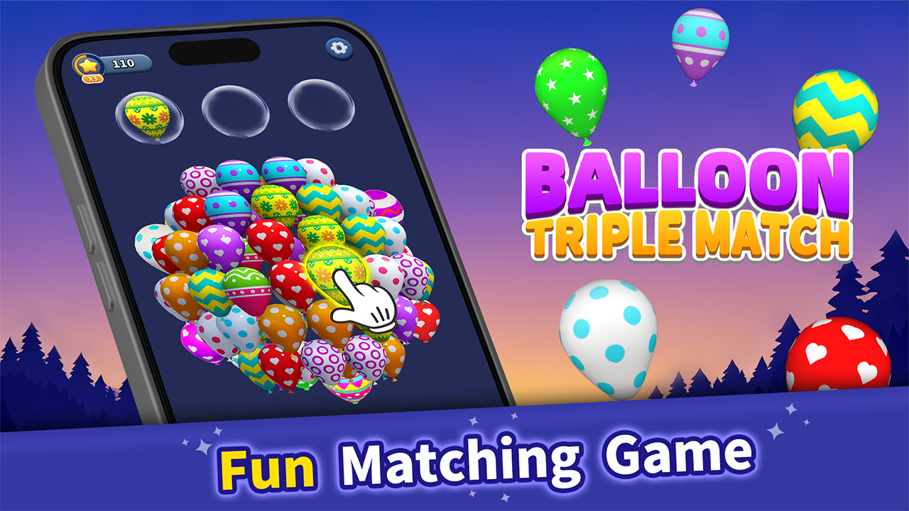 اسکرین شات 7 بازی Balloon Triple Match: Match 3D