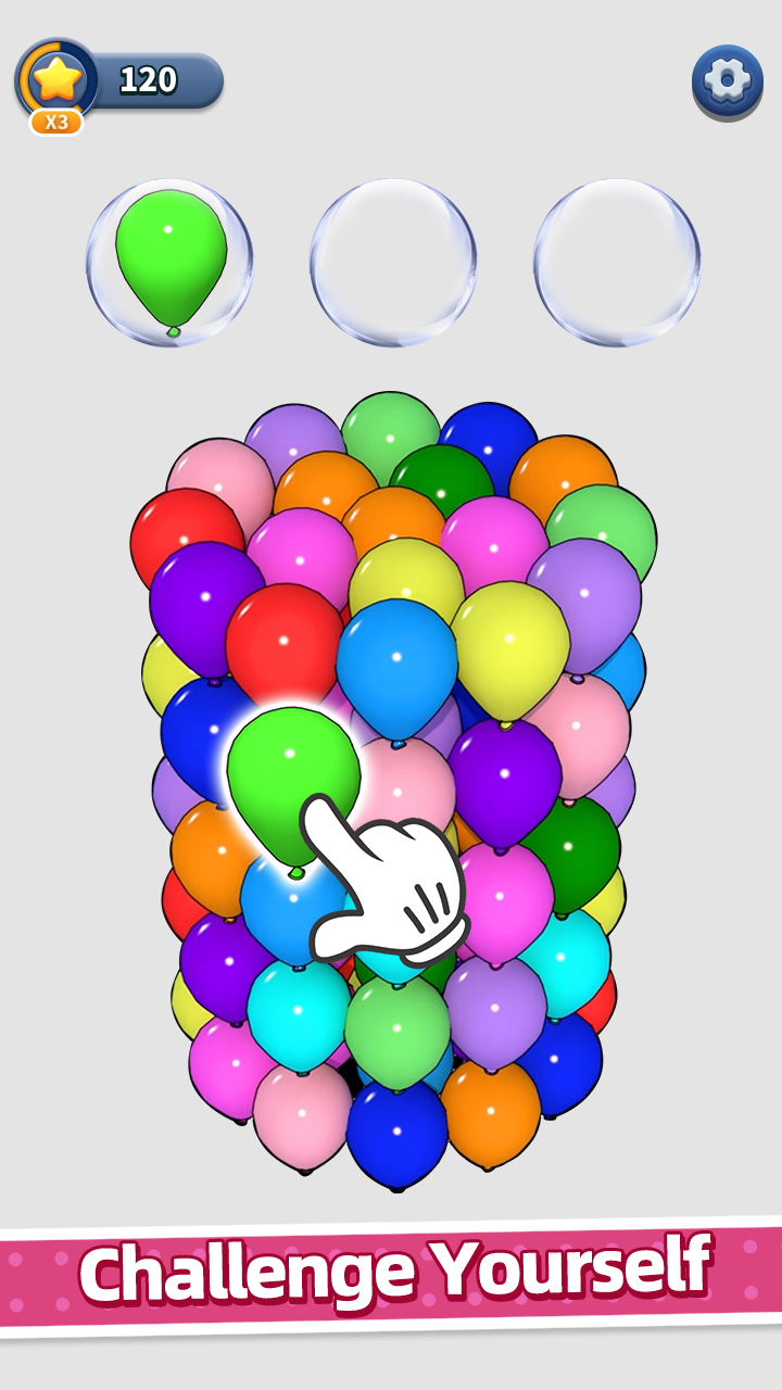 اسکرین شات 2 بازی Balloon Triple Match: Match 3D