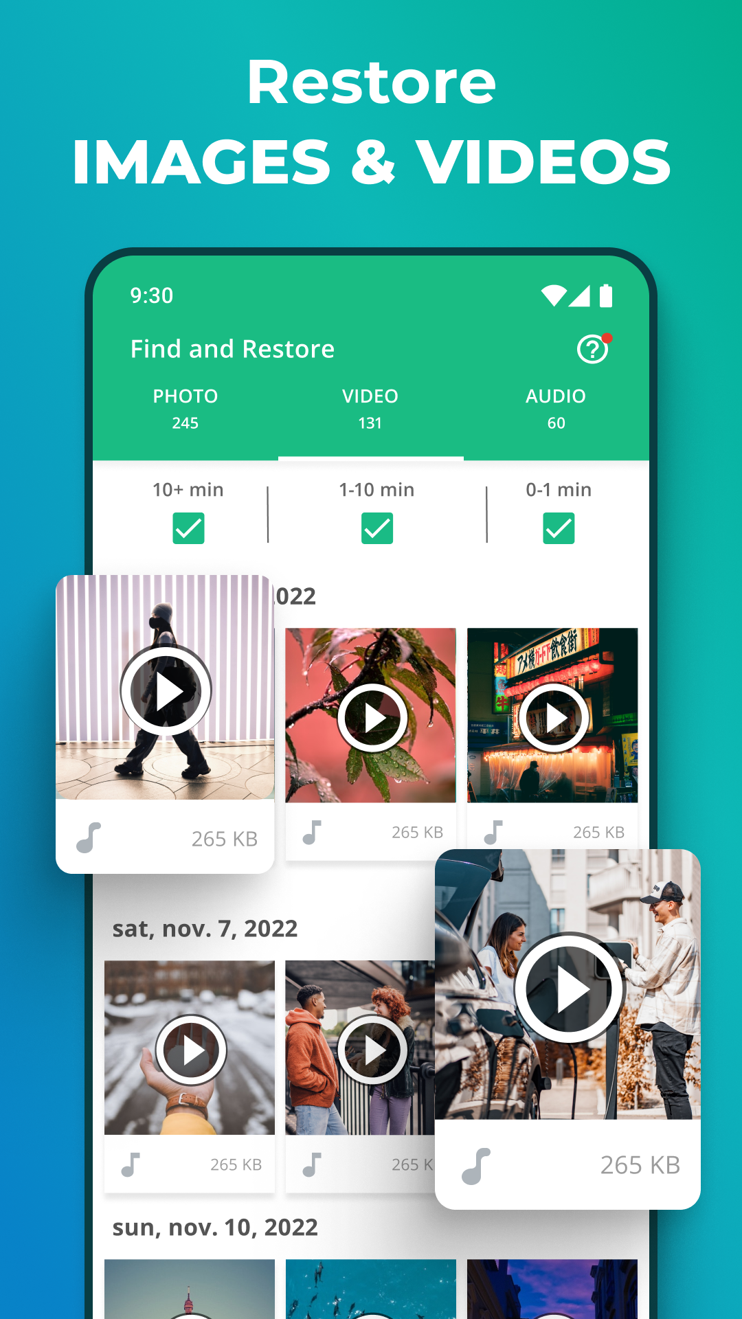 اسکرین شات 4 برنامه Dumpster: Photo/Video Recovery
