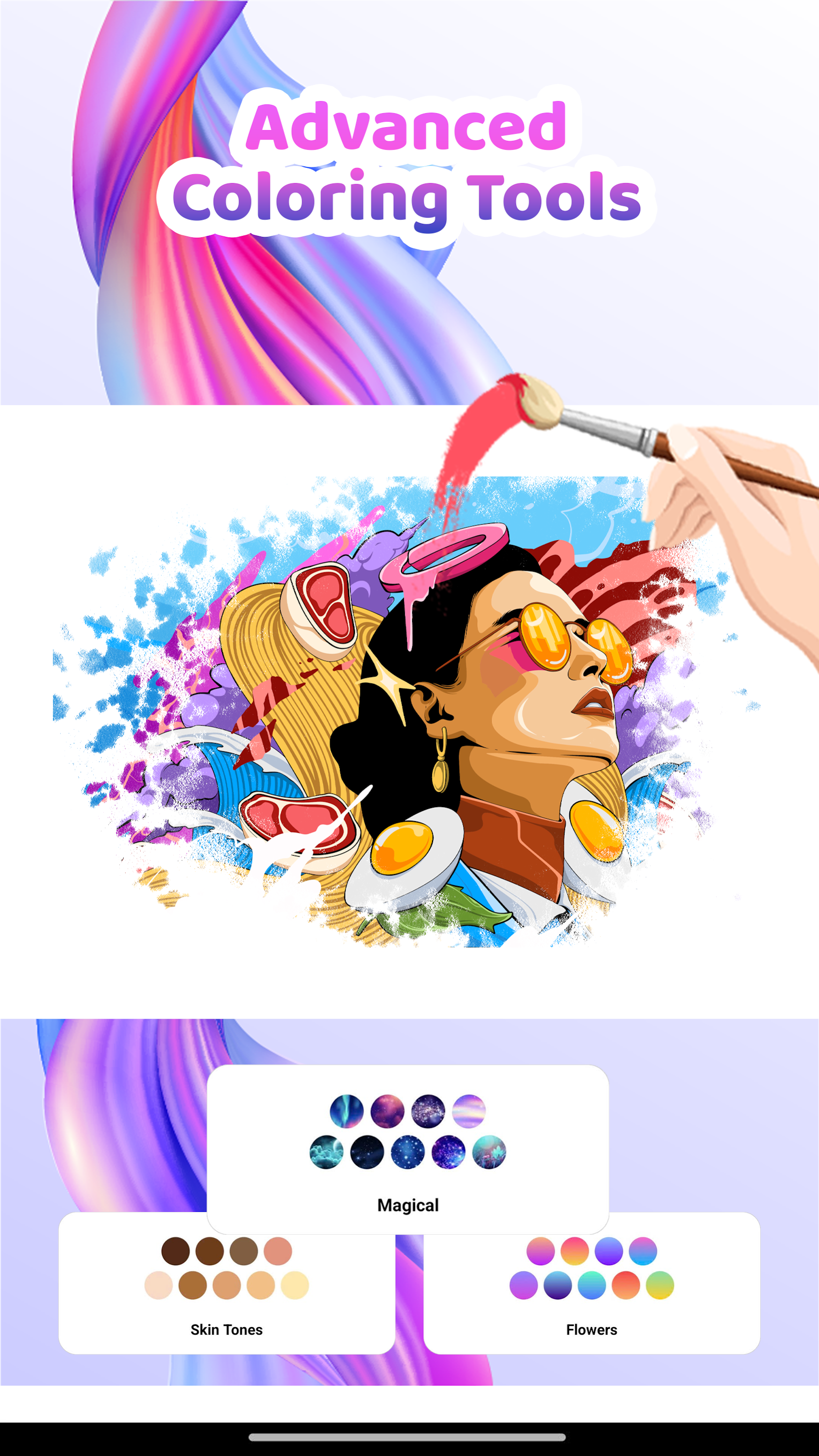 اسکرین شات 2 برنامه Pop Color: Painting & Coloring
