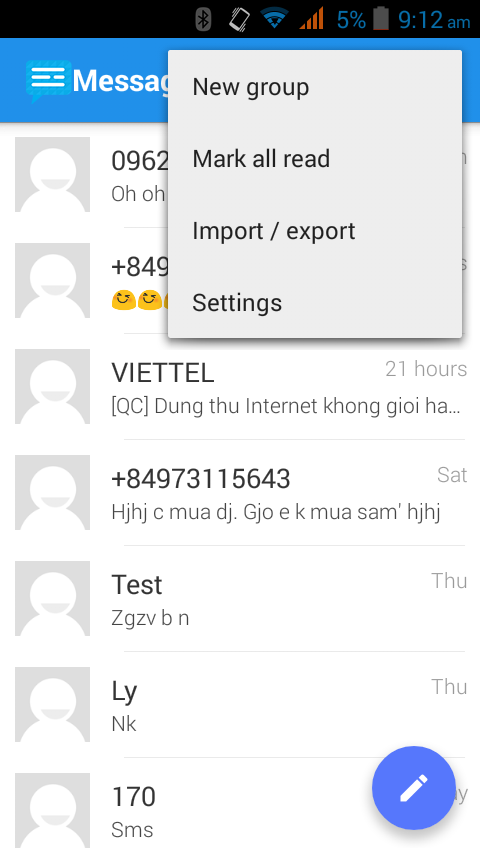 اسکرین شات 6 برنامه Messaging SMS