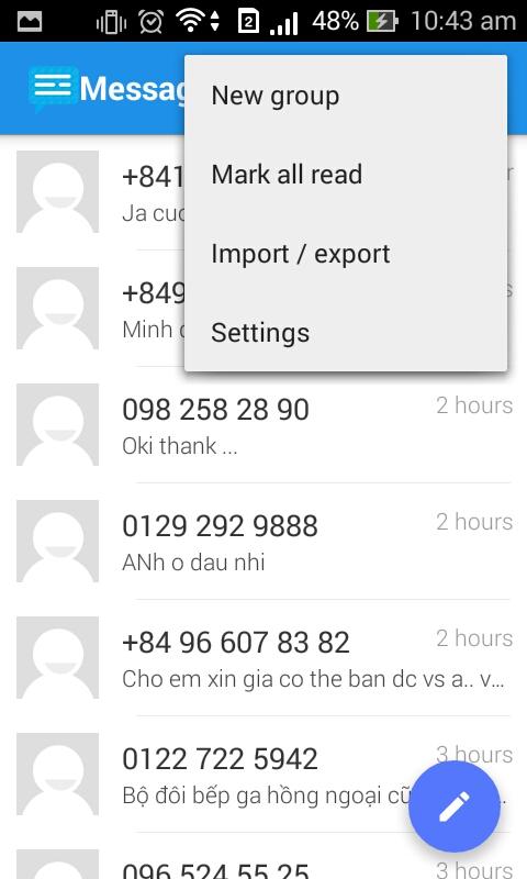 اسکرین شات 5 برنامه Messaging SMS