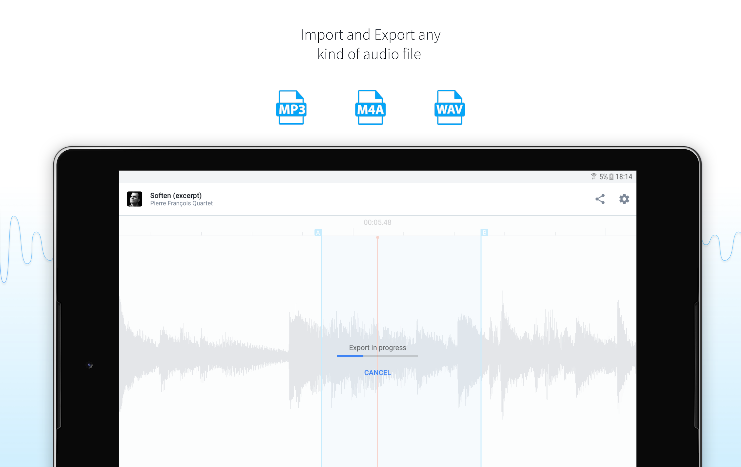اسکرین شات 5 برنامه AudioStretch:Music Pitch Tool