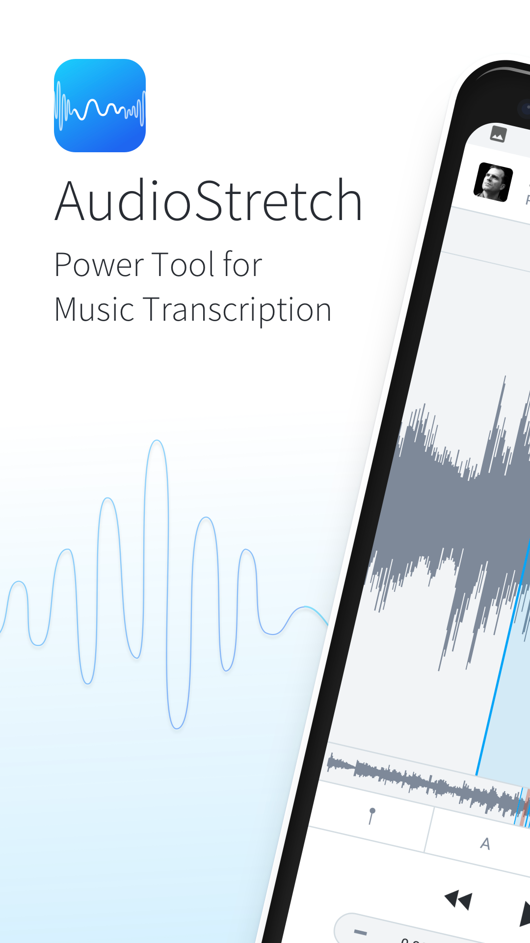 اسکرین شات 1 برنامه AudioStretch:Music Pitch Tool