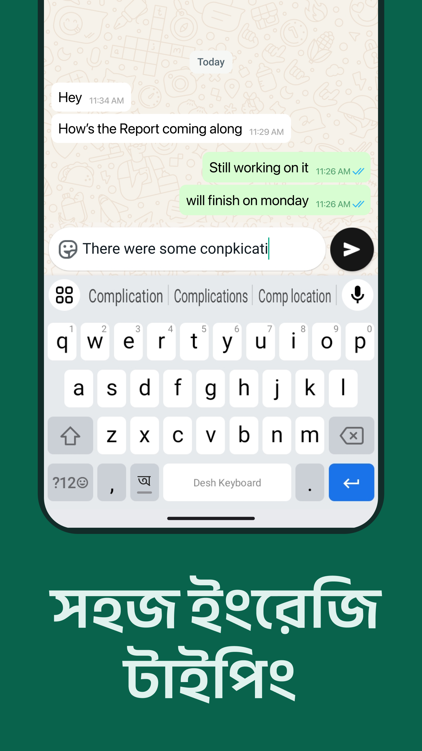اسکرین شات 5 برنامه Desh Bangla Keyboard