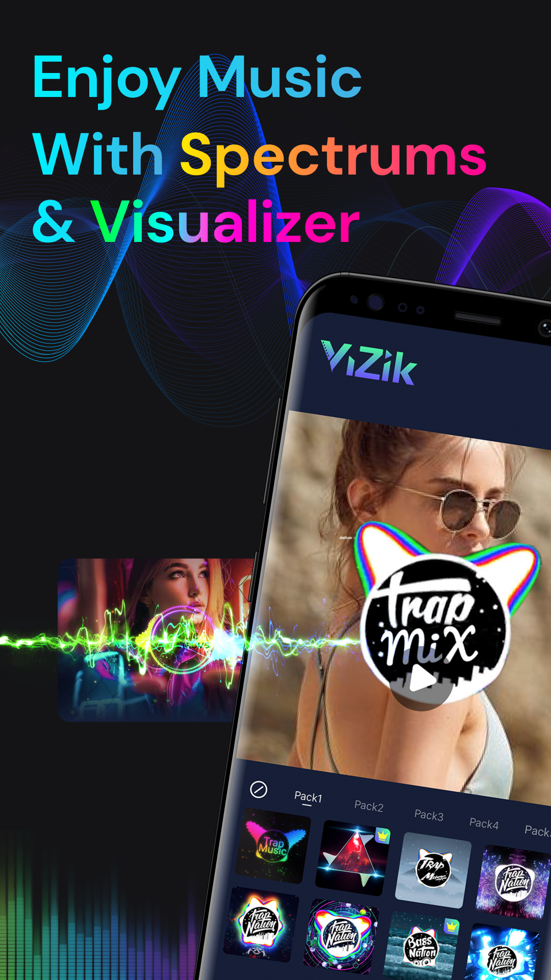 اسکرین شات 1 برنامه Music Video Maker - Vizik