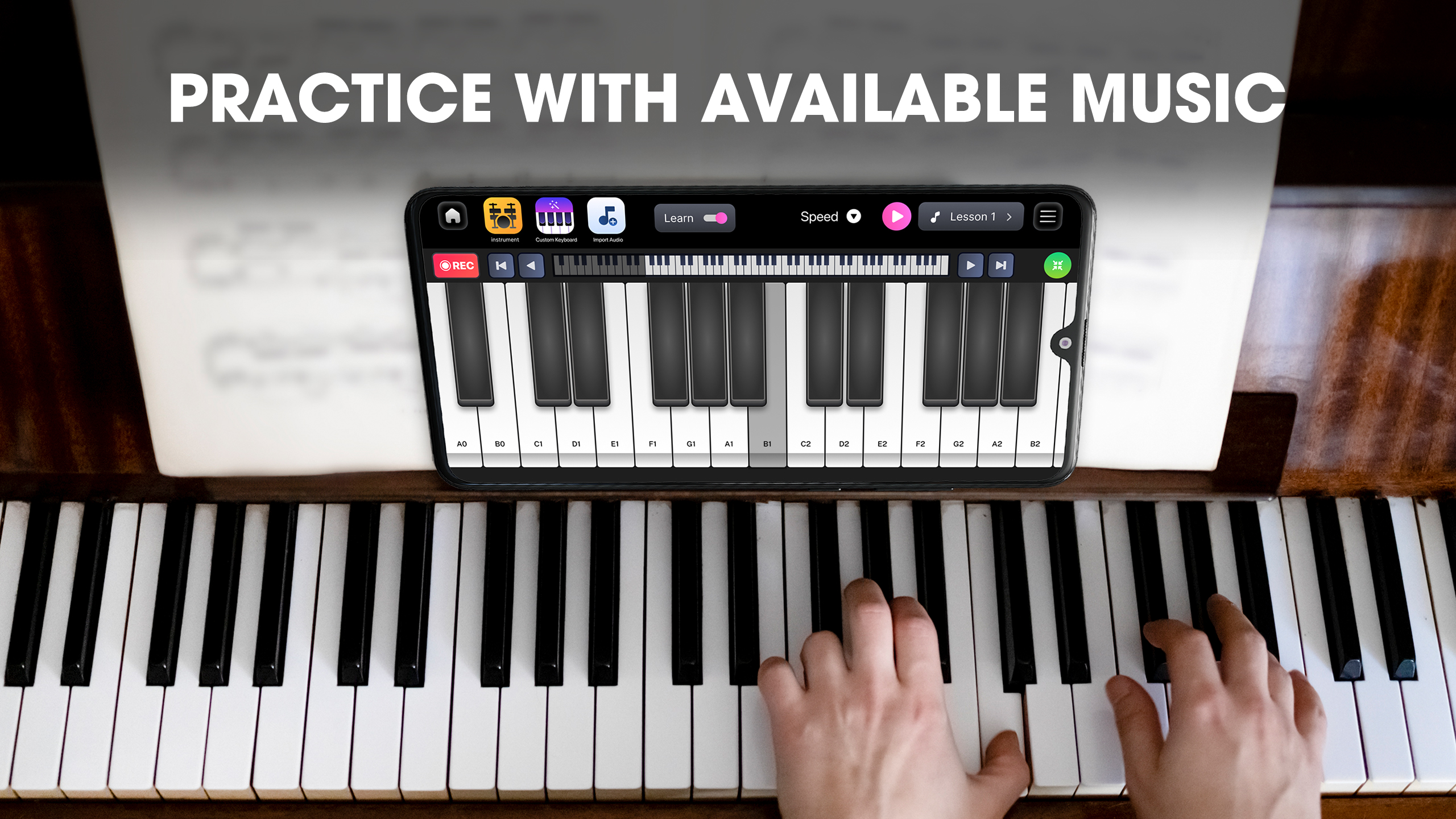 اسکرین شات 3 برنامه Easy Piano Keyboard - Piano88