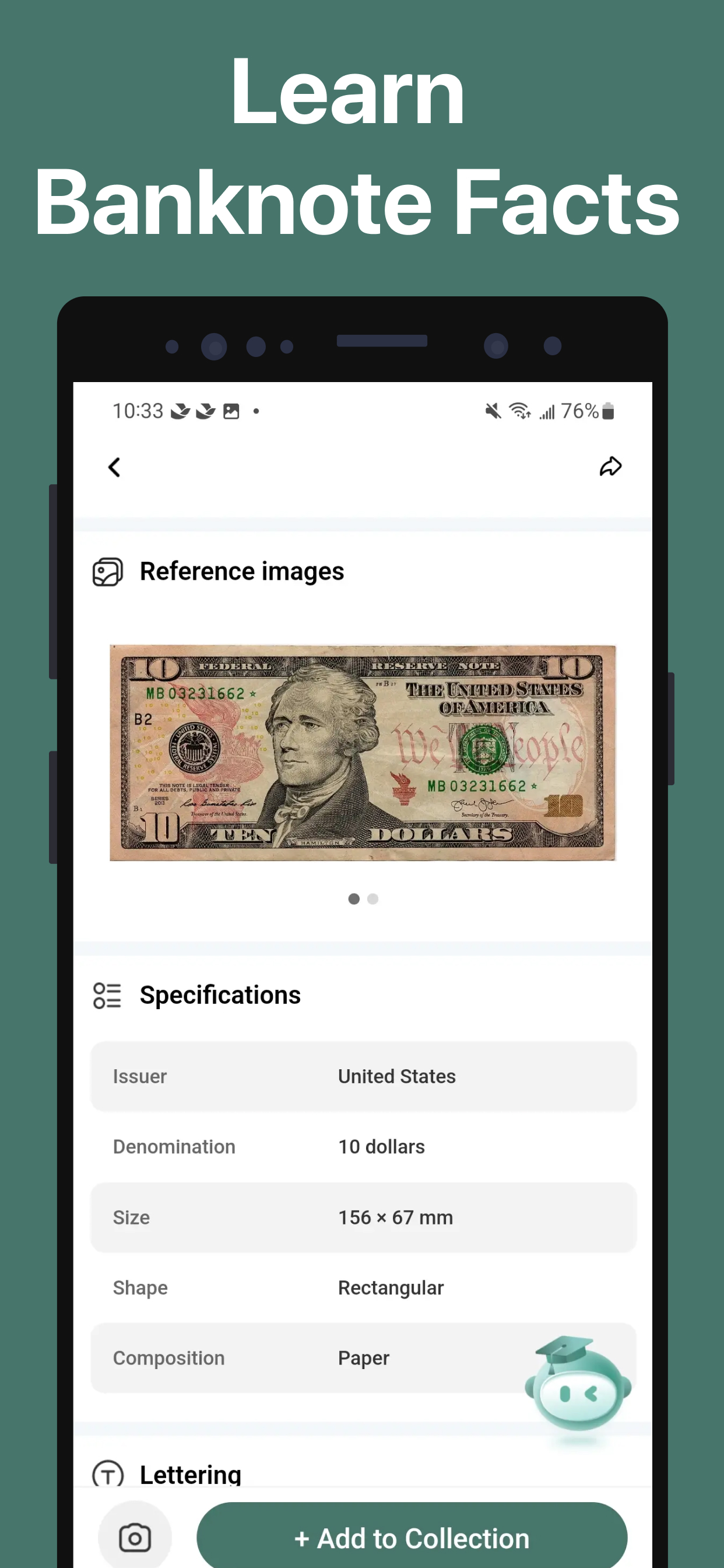 اسکرین شات 5 برنامه NoteSnap - Banknote Identifier