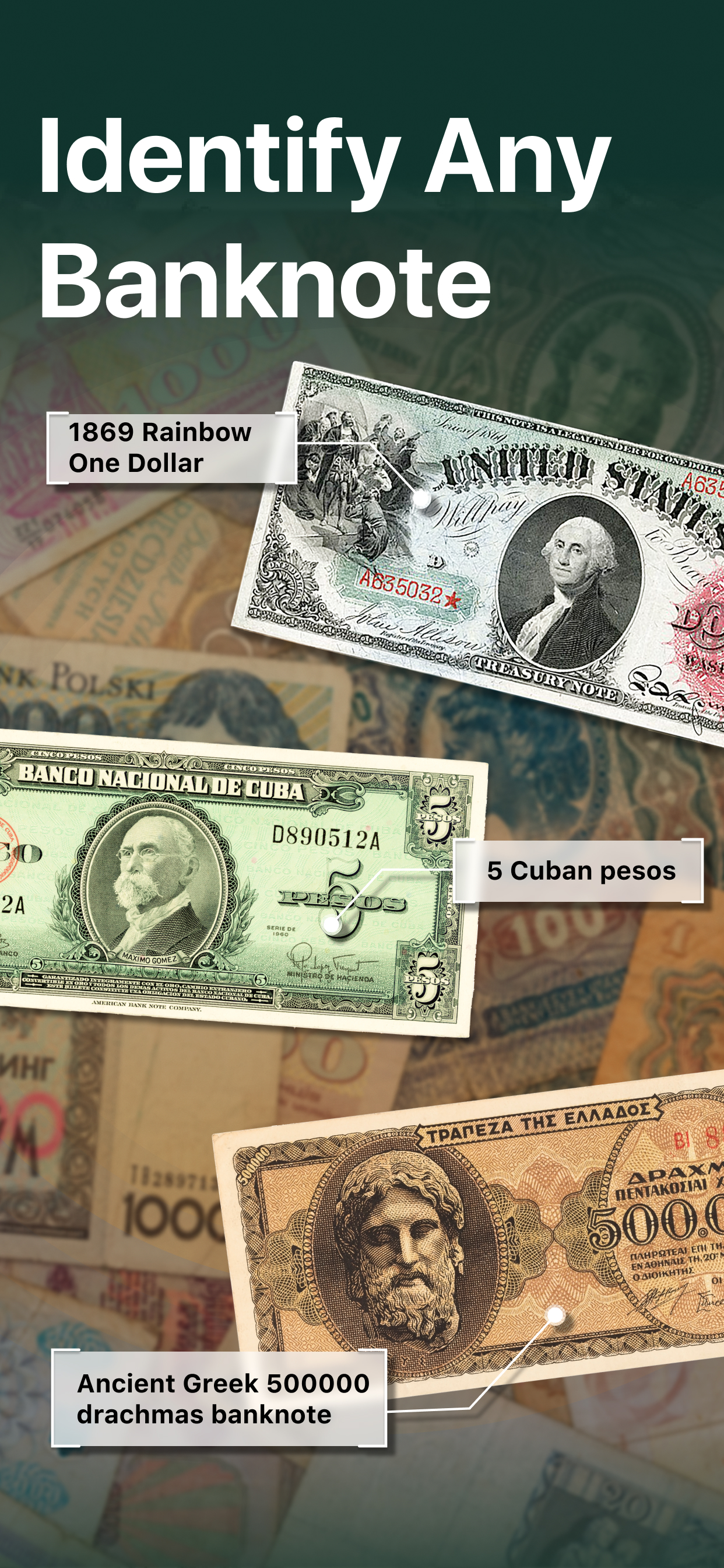 اسکرین شات 1 برنامه NoteSnap - Banknote Identifier