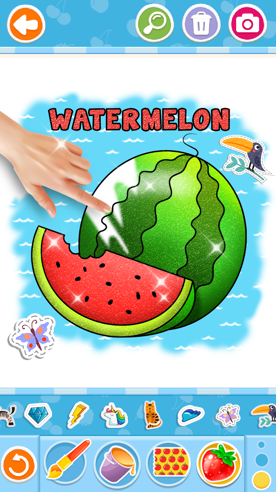 اسکرین شات 1 بازی Fruits and Vegetables Coloring