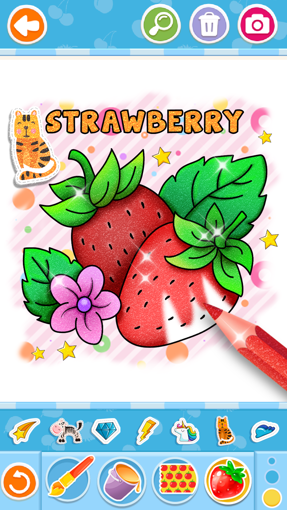 اسکرین شات 3 بازی Fruits and Vegetables Coloring