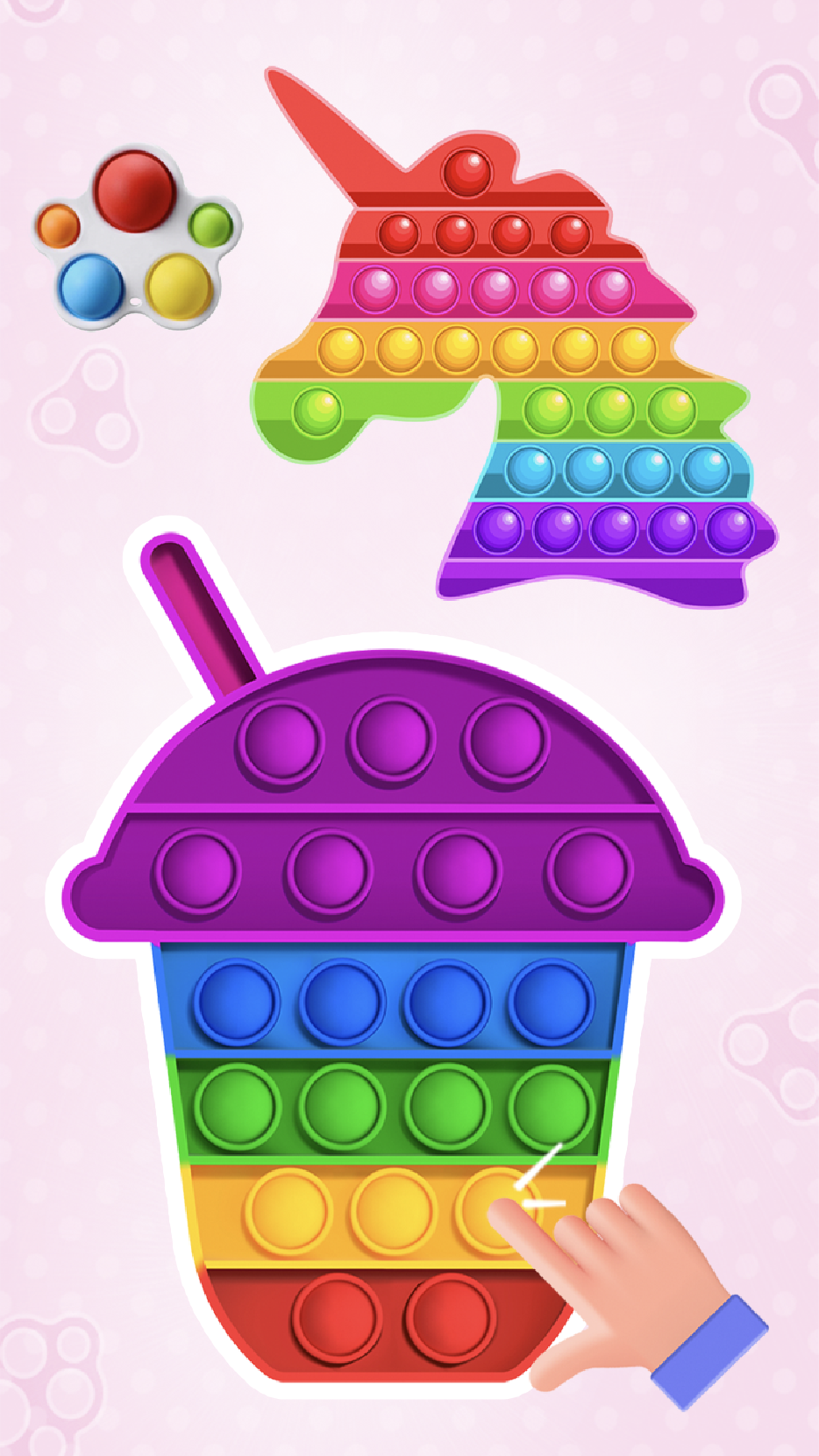 اسکرین شات 5 بازی Glitter Pop It Coloring Game