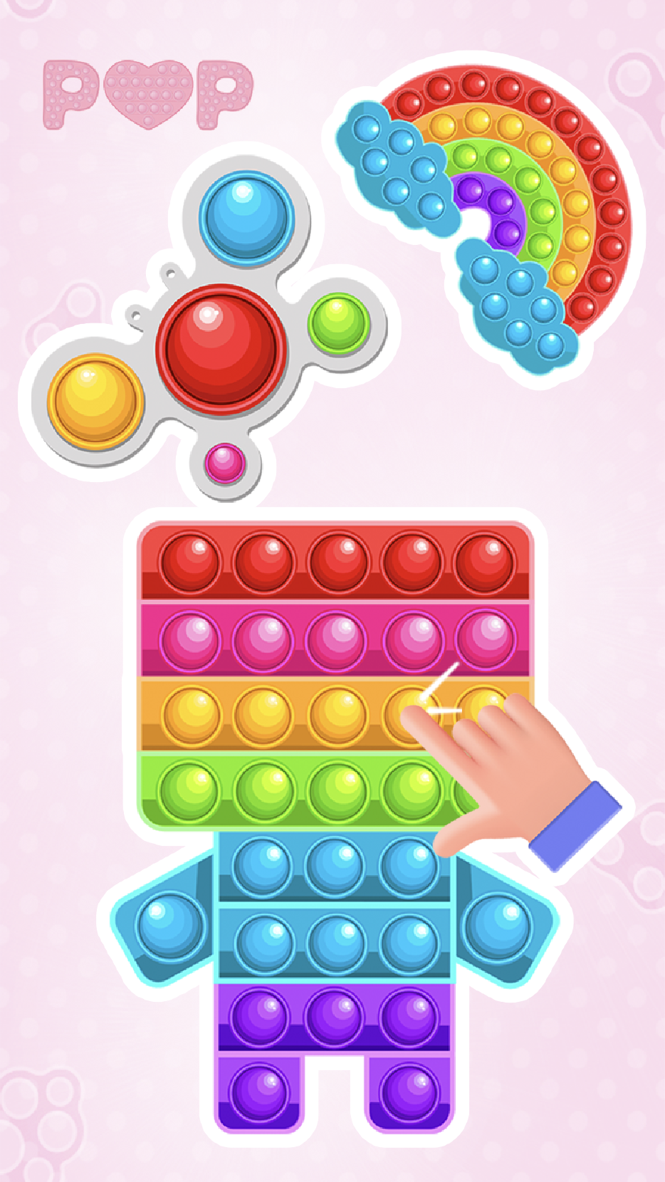 اسکرین شات 3 بازی Glitter Pop It Coloring Game