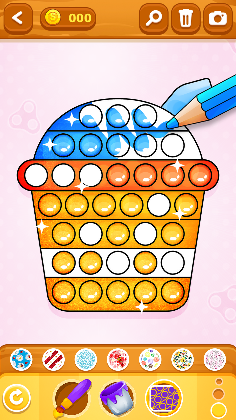 اسکرین شات 8 بازی Glitter Pop It Coloring Game