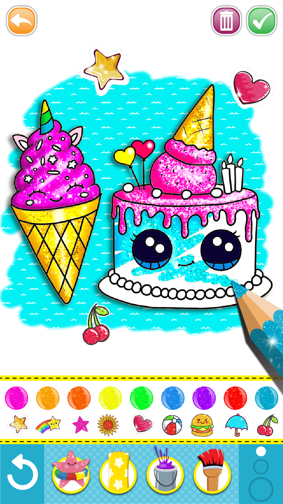 اسکرین شات 4 برنامه Mermaid coloring for kids